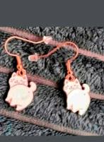 Oorbellen kat, Verzenden, Nieuw, Goud, Hangers