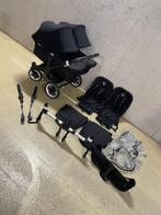 Bugaboo donkey 2 Twin all black, Kinderen en Baby's, Kinderwagens en Combinaties, Verstelbare duwstang, Bugaboo, Ophalen of Verzenden