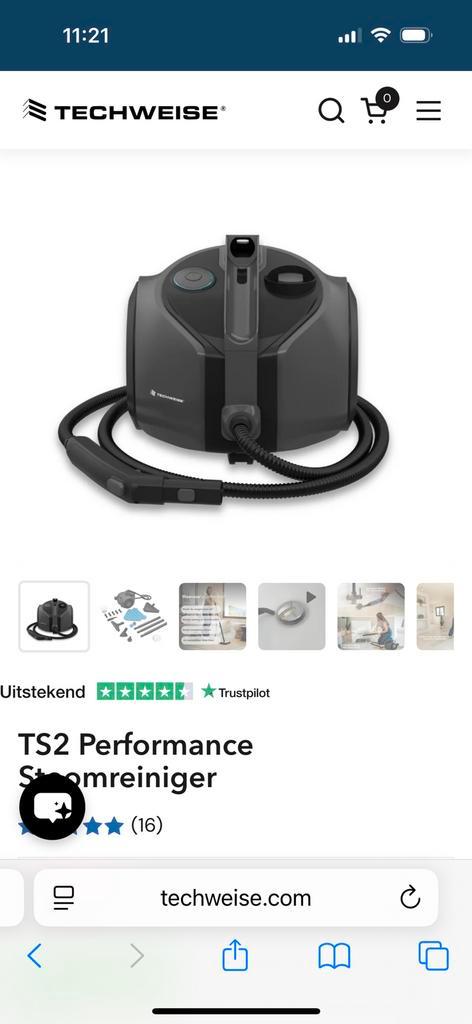 Techweiss TS2 Performance Stoomreiniger – één keer gebruikt!, Huis en Inrichting, Schoonmaakartikelen, Overige typen, Ophalen of Verzenden