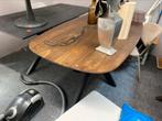 Tafel deens ovaal 160x90 notenhout matrixpoot staal bkeuze, Ophalen, Nieuw, 50 tot 100 cm, Vijf personen of meer