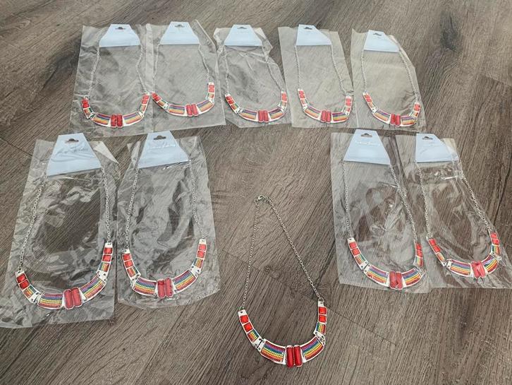Partij 10 stuks mooie kettK123, Sieraden, Tassen en Uiterlijk, Kettingen, Nieuw, Overige materialen, Overige kleuren, Ophalen of Verzenden