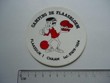 sticker oud CHAAM camping DE FLAASBLOEM camper caravan auto beschikbaar voor biedingen