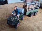 Schleich Quad met aanhanger en kooi met tijger., Ophalen of Verzenden, Zo goed als nieuw