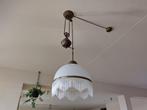 Hanglamp met kralenband en koperen contragewicht, Huis en Inrichting, Lampen | Hanglampen, Minder dan 50 cm, Gebruikt, Ophalen