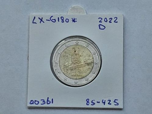2-euromunt Duitsland (D) A 2022 Herdenking LX-G180*, Postzegels en Munten, Munten | Europa | Euromunten, Losse munt, 2 euro, Duitsland