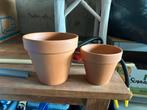 Bloempotten terra cotta, Tuin en Terras, Bloempotten, Ophalen, Rond, Zo goed als nieuw, Minder dan 25 cm