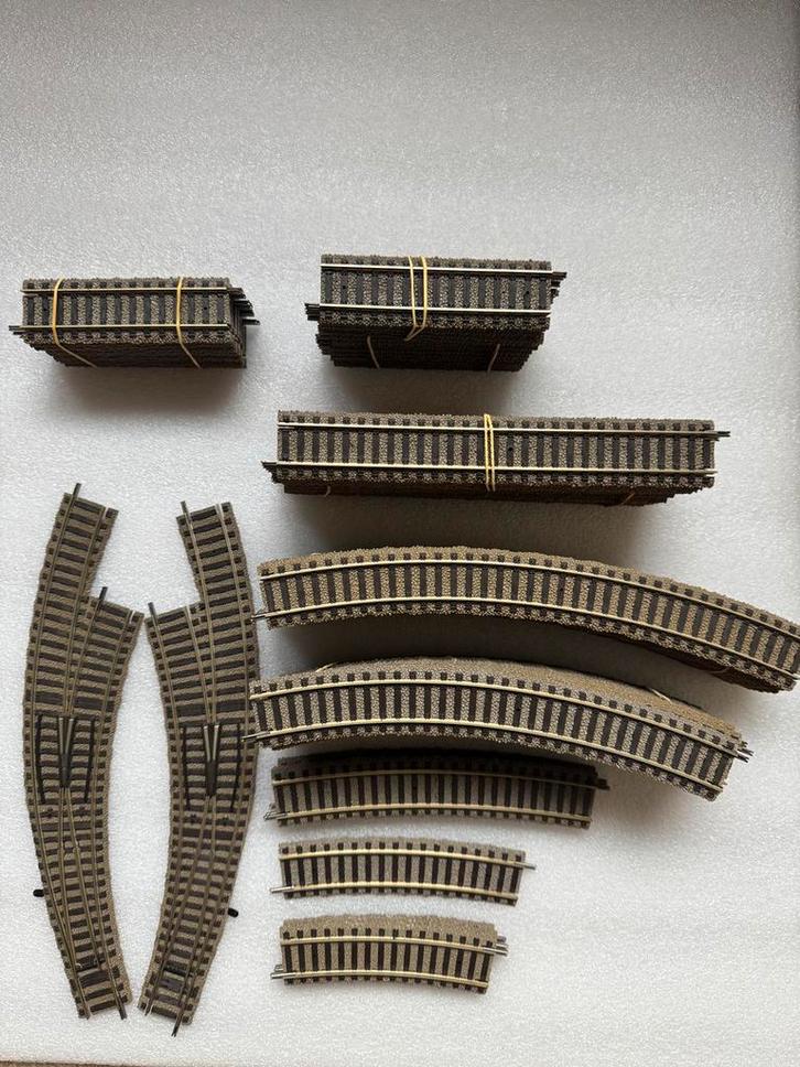 Fleischmann Profi rails, 74 stuks, Hobby en Vrije tijd, Modeltreinen | H0, Gebruikt, Rails, Gelijkstroom, Fleischmann, Ophalen of Verzenden