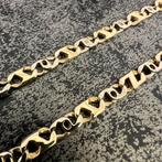 14k gouden ketting massief schakel valkenoog, Ophalen of Verzenden, Nieuw, Goud, Zilver