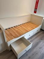 Hemnes bedbank, Ophalen, Wit, Tweepersoons, Zo goed als nieuw