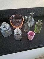 Glazen vaasjes., Huis en Inrichting, Ophalen, Overige kleuren, Minder dan 50 cm, Glas