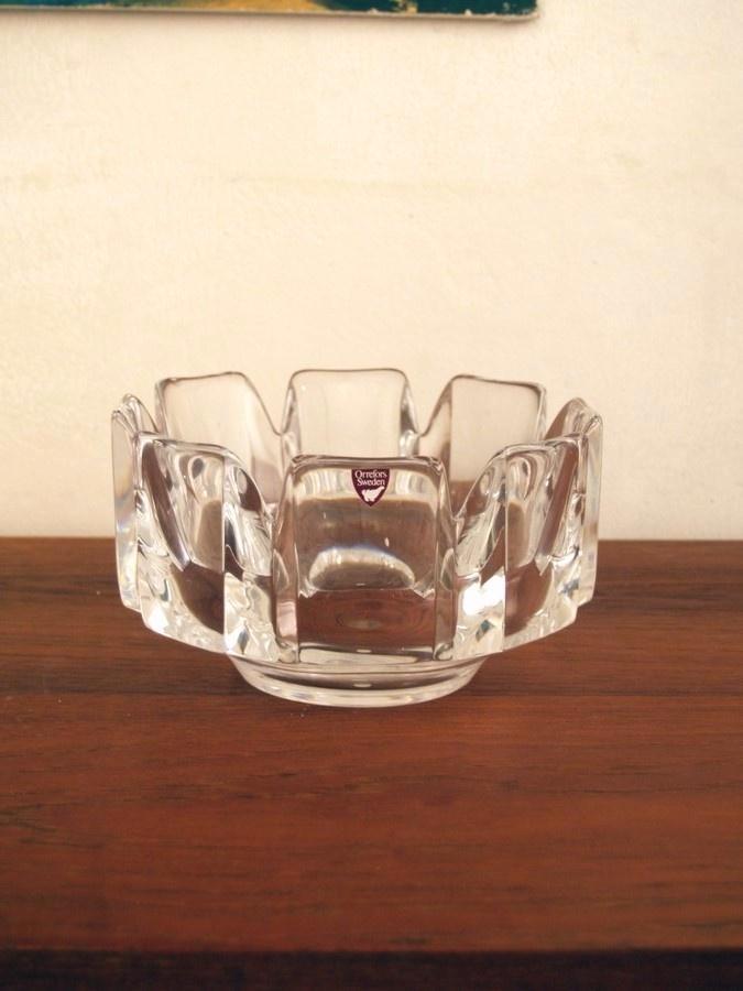 Kristallen schaal design Lars Hellsten 1978 voor Orrefors, Antiek en Kunst, Antiek | Glas en Kristal, Ophalen of Verzenden