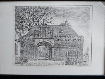 Tekening Helmond Kasteel tuin ingang  van J v Distel beschikbaar voor biedingen