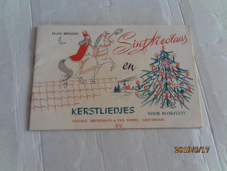 sint nicolaas en kerstliedjes voor blokfluit  -frans bruggen, Diversen, Sinterklaas, Gebruikt, Ophalen of Verzenden