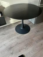 Jysk Ringsted Eettafel - Zwart - 100cm, Huis en Inrichting, Kunststof, Gebruikt, Rond, Vier personen