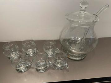 Bonny Krosno Wijn Terrine Set met 6 glazen beschikbaar voor biedingen