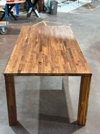 Walnoten tafel 220x100cm met hoekpoten, Ophalen, 50 tot 100 cm, Vijf personen of meer, Rechthoekig