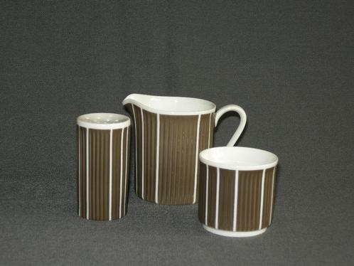 Arzberg Cannelee, wit / bruin, enkele losse onderdelen, Antiek en Kunst, Antiek | Servies los, Ophalen of Verzenden