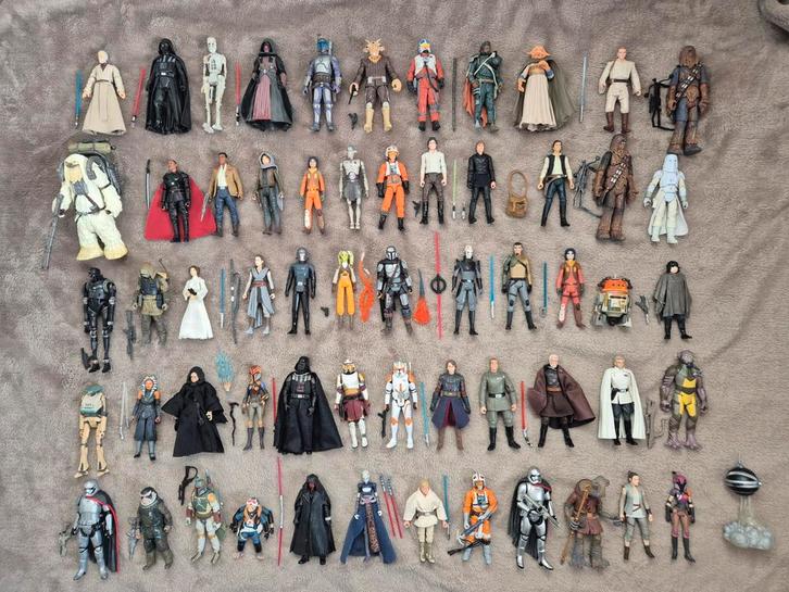 63 Star Wars Figuren - Meestal Compleet!, Kinderen en Baby's, Speelgoed | Actiefiguren, Gebruikt, Verzenden