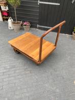 Degelijke oude plateauwagen / transportkar, Ophalen of Verzenden, Gebruikt, Transportkar