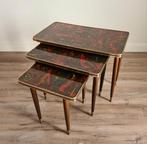 Vintage formica tafel tafeltjes mimiset nesting tables, Ophalen of Verzenden, Huis en Inrichting