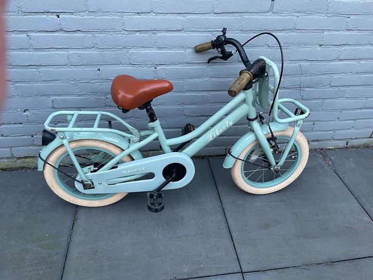 Cortego Liberty 14 inch kinderfiets - Mintgroen, Fietsen en Brommers, Fietsen | Meisjes, Gebruikt, 14 inch of minder, Handrem