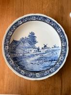 Boch Belgium Delfts Blauw groot keramiek wandbord, Ophalen of Verzenden