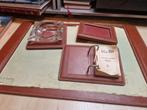 Klassieke bureauset (5stuks), afwerking leer, Antiek en Kunst, Ophalen of Verzenden