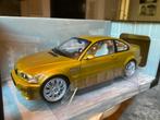 1:18 BMW (E46) M3 Coupe Phoenix geel 2000 Solido / JJTOP, Hobby en Vrije tijd, Modelauto's | 1:18, Nieuw, Solido, Ophalen of Verzenden