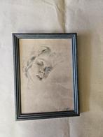 Clara Klinghoffer, 1925, reproductie kinderhoofd in lijst, Antiek en Kunst, Verzenden