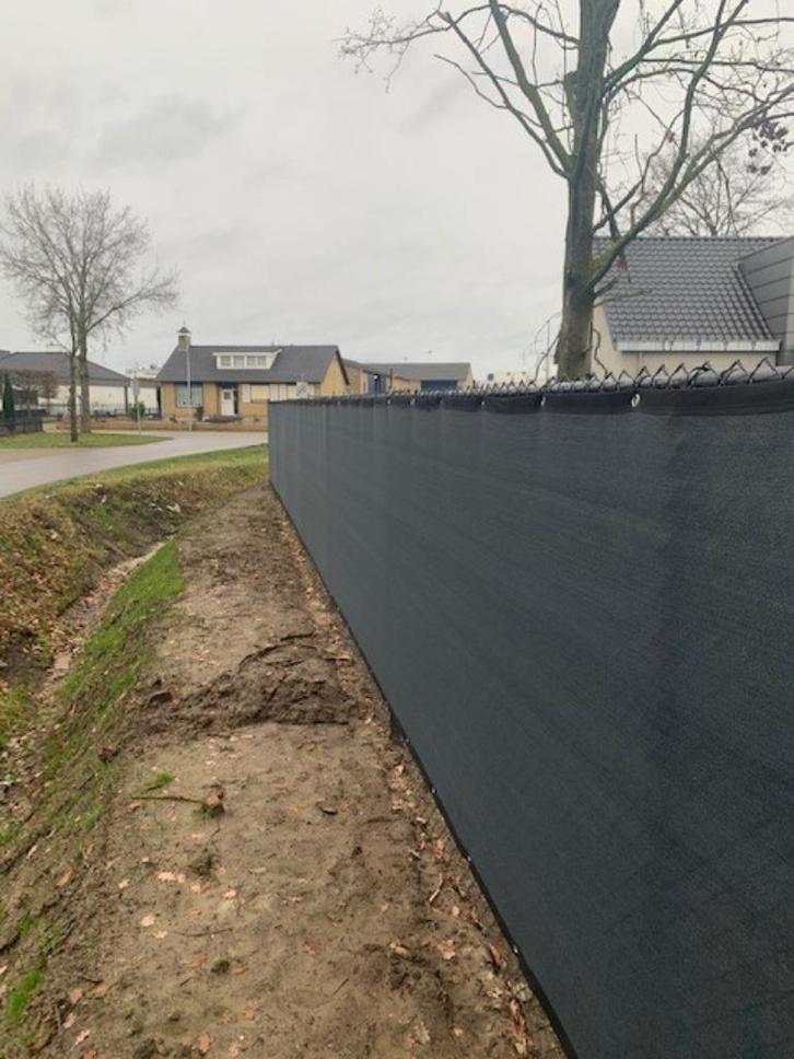 winddoek 180 gr/m2 omzoomt en voorzien van ringen, Tuin en Terras, Schaduwdoeken, Nieuw, Ophalen