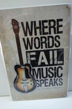 WHERE WORDS FAIL MUSIC SPEAKS GITAAR BORD, Verzenden, Nieuw
