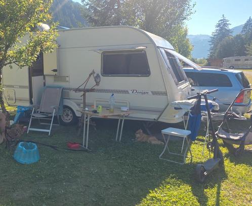 Hylander design 410 met kenteken, Caravans en Kamperen, Caravans, Particulier, tot en met 4, 750 - 1000 kg, Overige merken, Lengtebed