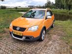 Volkswagen Cross Polo oranje 1.4ltr 55KW AUTOMAAT 2007, Stof, 74 pk, Origineel Nederlands, Overige kleuren