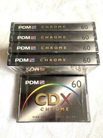 Set van 5x PDM PDMagnetics CDX Chrome cassettebandjes, nieuw beschikbaar voor biedingen