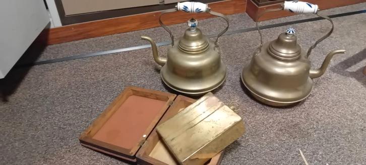 Vintage Koperen Ketels & Doos, Antiek en Kunst, Antiek | Koper en Brons, Koper, Ophalen of Verzenden