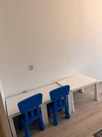 Kinder tafel / bijzettafel wit inclusief stoelen, Huis en Inrichting, Tafels | Bijzettafels, Zo goed als nieuw, Ophalen