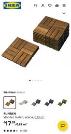 3 pakken nieuwe Runnen vlondertegels voor balkon of terras, Ophalen, Nieuw, Hout