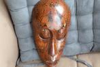 Antiek/vintage - 4x prachtig bewerkt houten masker Africa/In, Ophalen of Verzenden