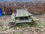 Massief eiken bank, Tuin en Terras, Picknicktafels, Ophalen, Gebruikt, Rechthoekig, Hout