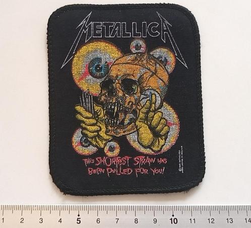 Metallica vrij zeldzame 1990 The Shortest Straw....patch 85, Verzamelen, Muziek, Artiesten en Beroemdheden, Nieuw, Kleding, Verzenden