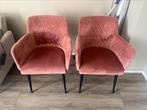 2 velvet stoelen oud roze, Huis en Inrichting, Stoelen, Ophalen, Zo goed als nieuw, Overige kleuren