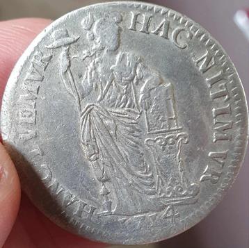 Schaarse Gulden 1714 Holland beschikbaar voor biedingen