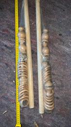 2 gordijnroedes hout nieuw in verpakking, Huis en Inrichting, Ophalen, 100 tot 150 cm, Nieuw, Crème