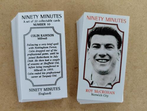 Footballers of the 1950's 1st compl. set 20 trade cards 2009, Verzamelen, Sportartikelen en Voetbal, Zo goed als nieuw, Poster, Plaatje of Sticker