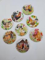 Onderzetters met Kippen met stras steentjes, Huis en Inrichting, Ophalen of Verzenden, Nieuw, Glas of Kopje