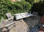 Hardhouten tuinset, Tuin en Terras, Ophalen, 4 zitplaatsen, Gebruikt, Hardhout