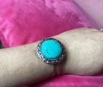 Mooie armband met turquoise steen 🩵 boho ibiza summer ☀️, Ophalen, Zo goed als nieuw, Blauw