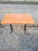 4 tafels met houten blad en onderstel afmeting 120 cm x 80 c, Ophalen, Gebruikt, 100 tot 150 cm, 50 tot 100 cm