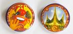 Efteling Jubileum buttons 2007 - 2 verschillende, Ophalen of Verzenden, Zo goed als nieuw, Button of Speldje