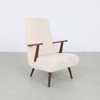 Lounge Chair in Teddy Fabric and Teak, 1960s, Gebruikt, Ophalen